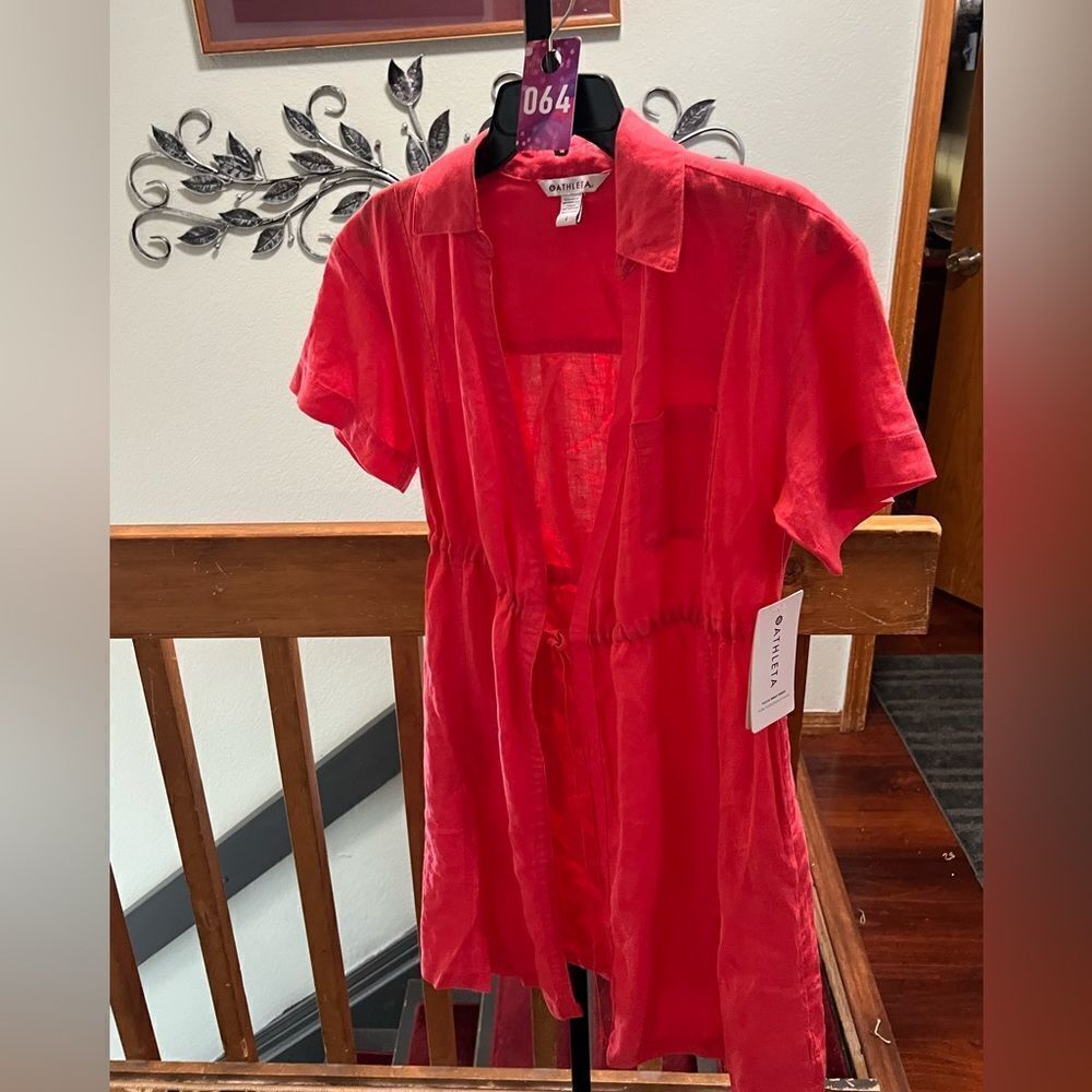 NWT Athleta Poly Oranges Wrap Dress Size 2 #064 - Picture 4 of 5